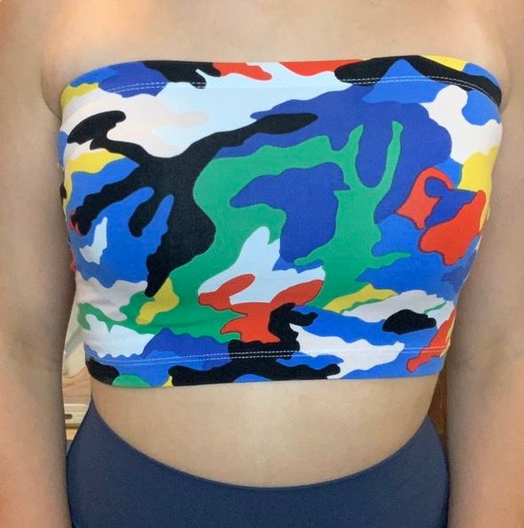 camo tube top forever 21