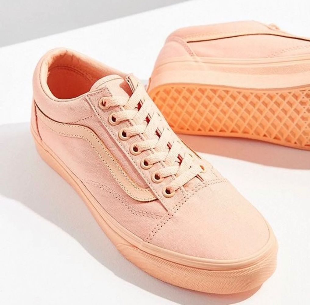 peach old skool vans