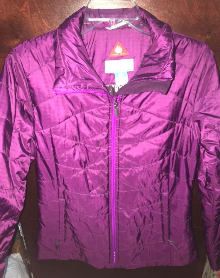 columbia omni heat purple jacket