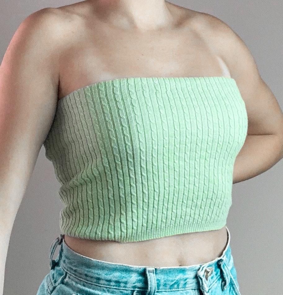 mint green tube top