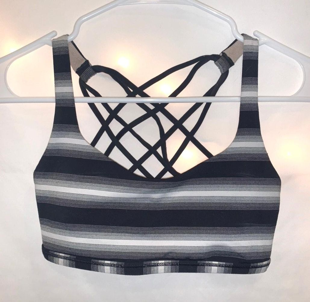 lululemon striped sports bra