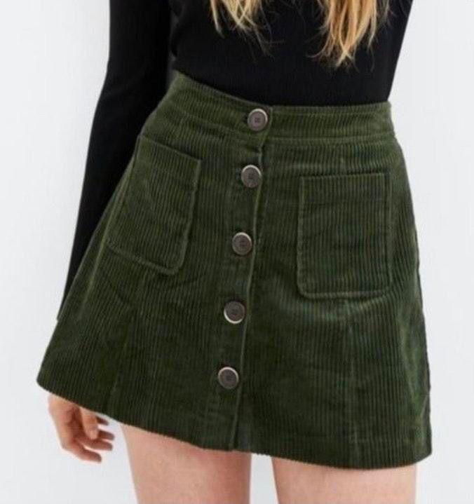 zara corduroy skirt with belt