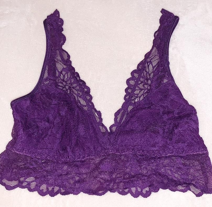 purple lace bralette