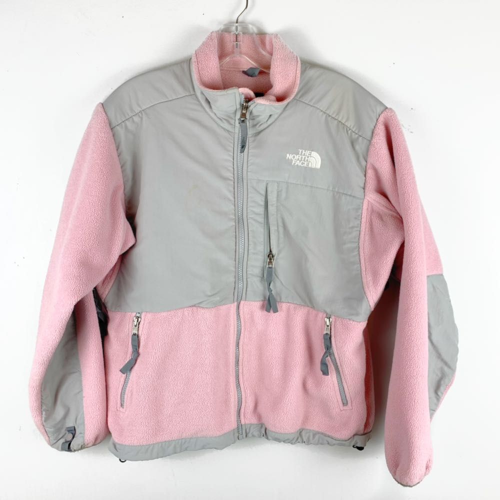 baby pink north face fleece