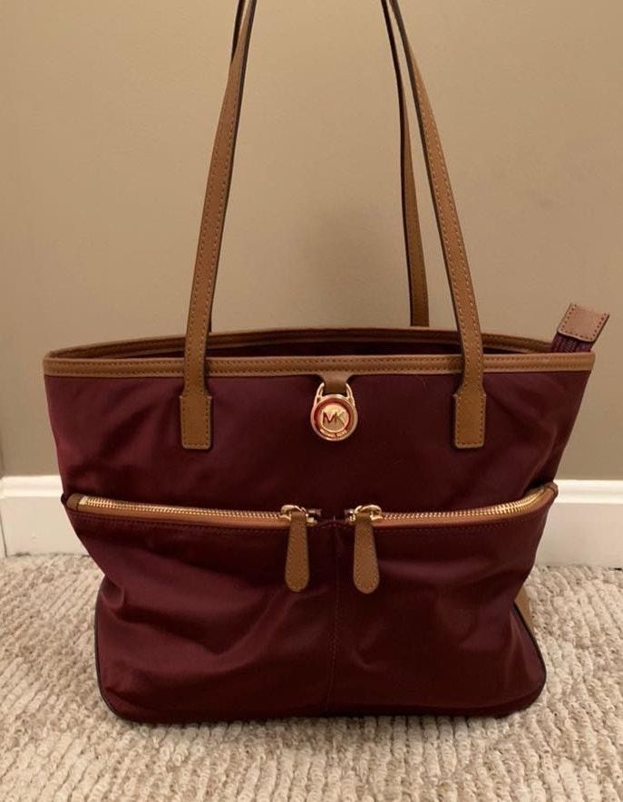 burgundy mk purse