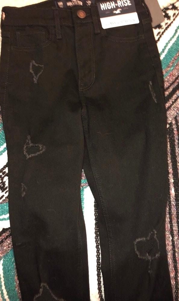 hollister high rise black jeans