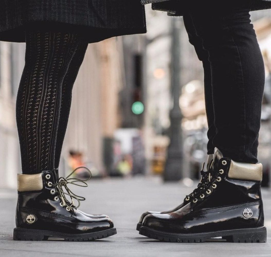 patent timberland boots