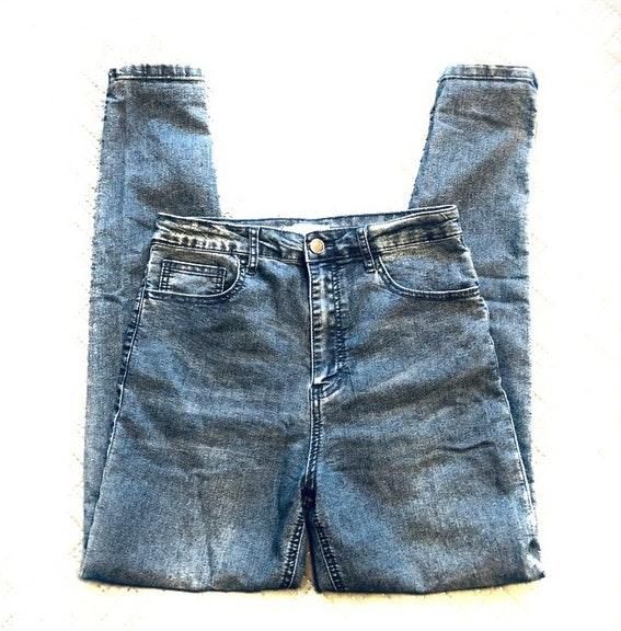 high waisted skinny mom jeans