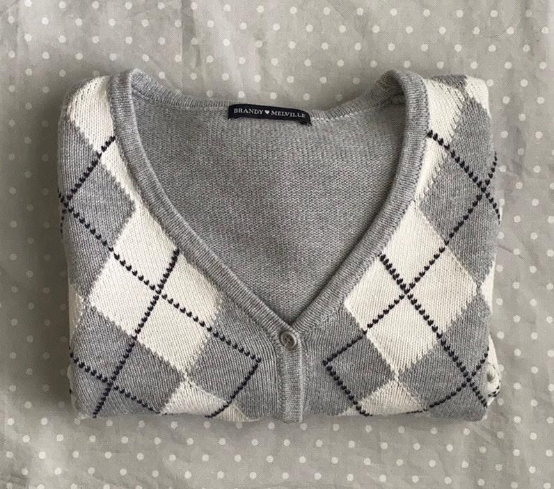 brandy melville plaid cardigan