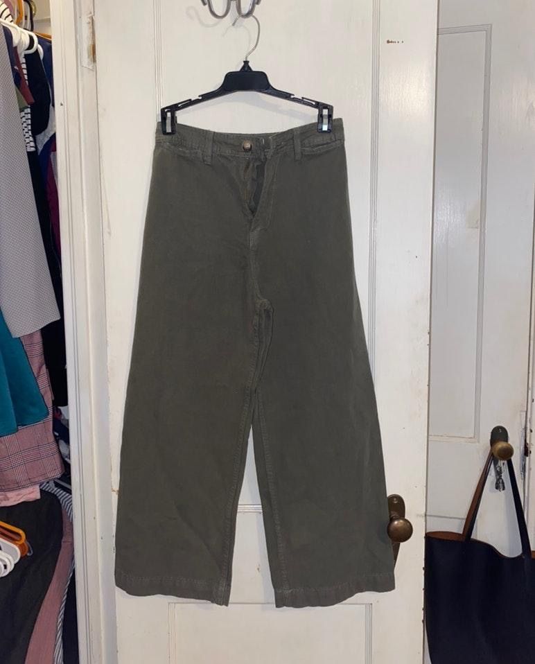 olive green mom jeans