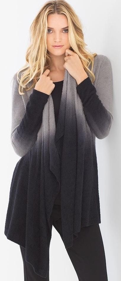 barefoot dreams ombre cardigan