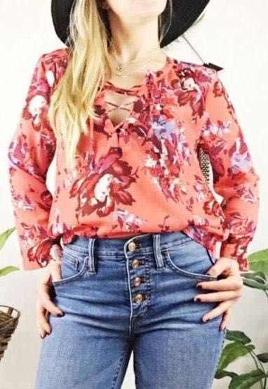 lucky brand sheer blouse