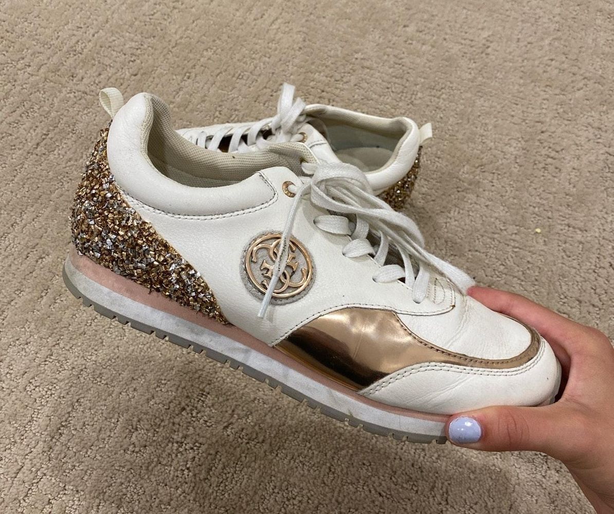 guess rose gold sneakers