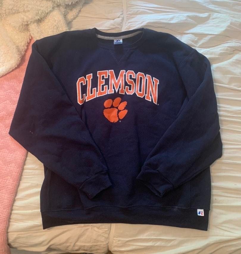 champion clemson crewneck sweatshirt