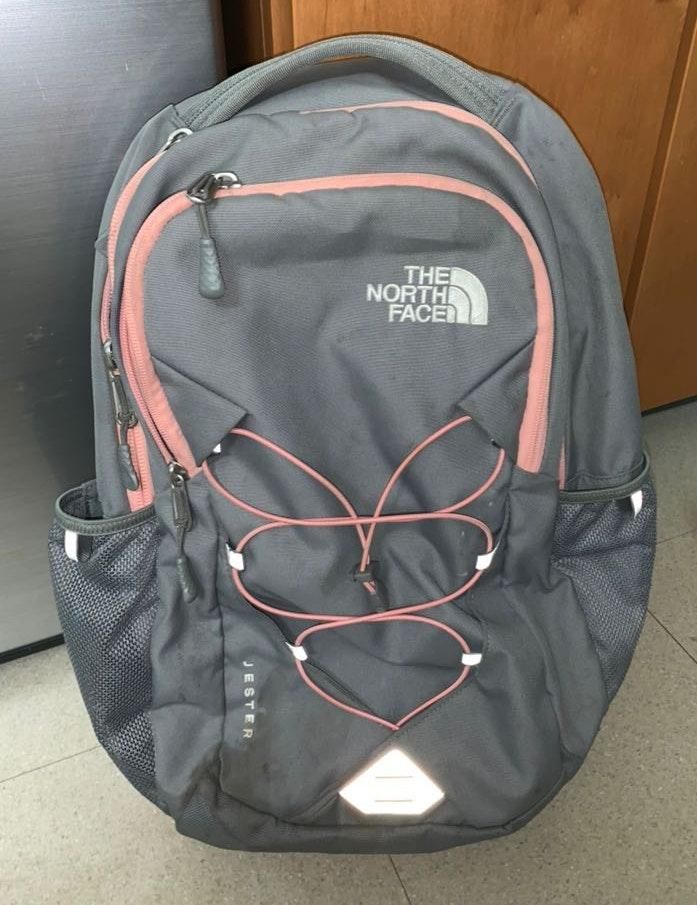 north face backpack light pink