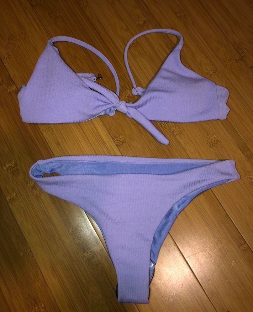 shein purple bathing suit