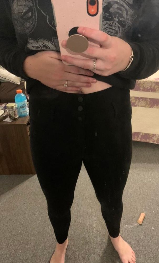 black jeggings for work