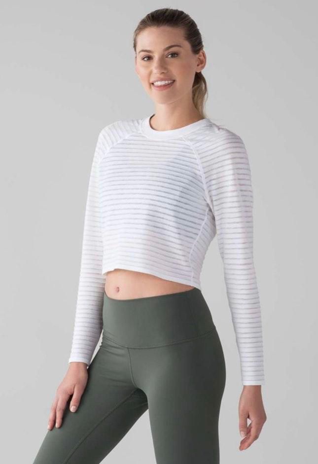 lululemon white crop top