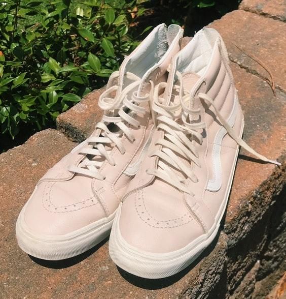 light pink high top vans