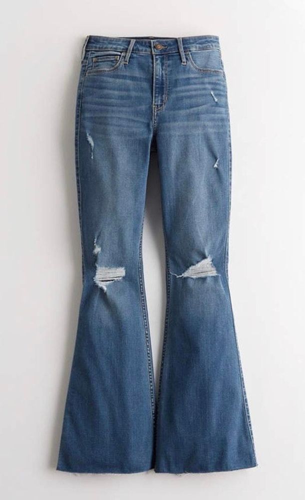 hollister high waisted flare jeans