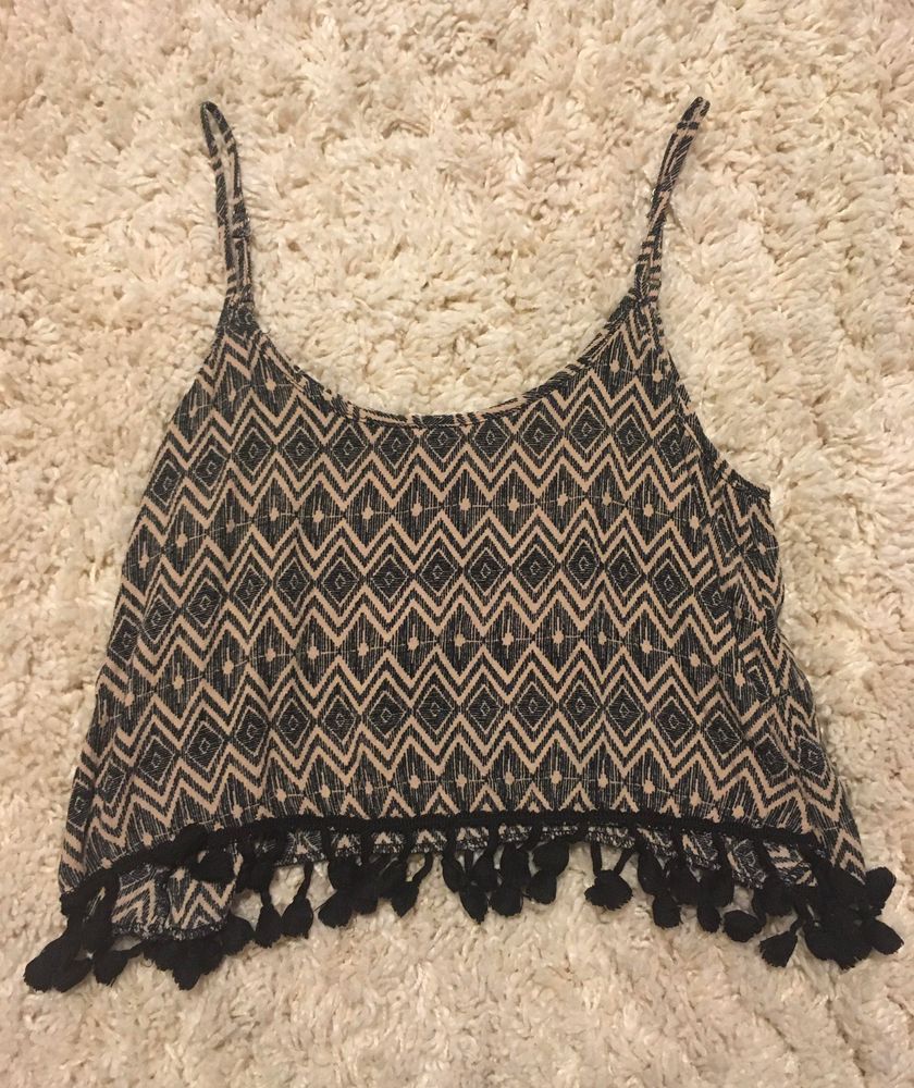 aztec print crop top