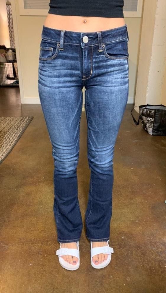 american eagle black bootcut jeans