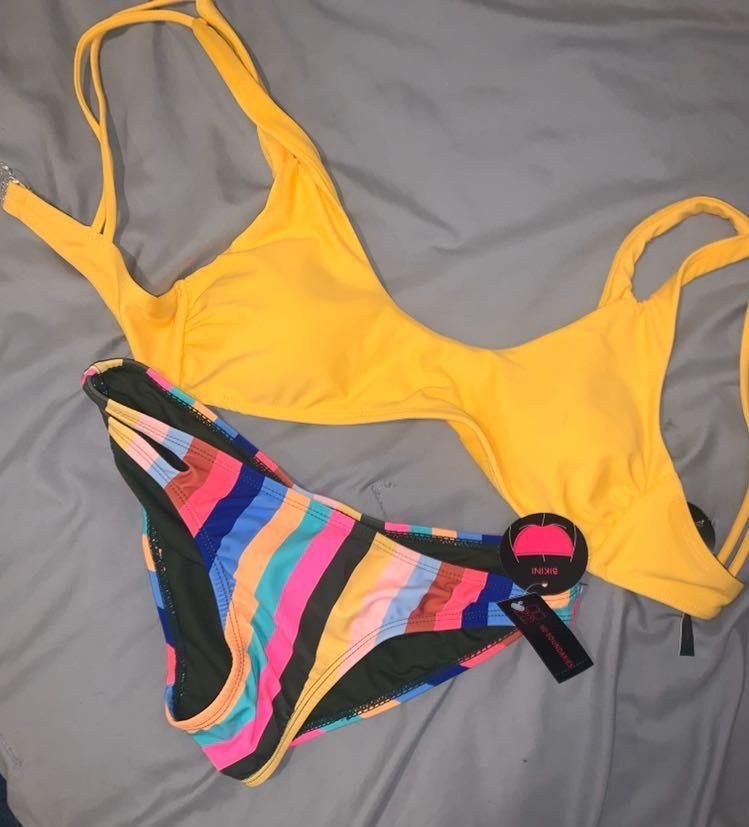 yellow bikini top walmart
