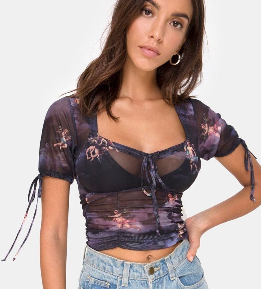 dark mesh top