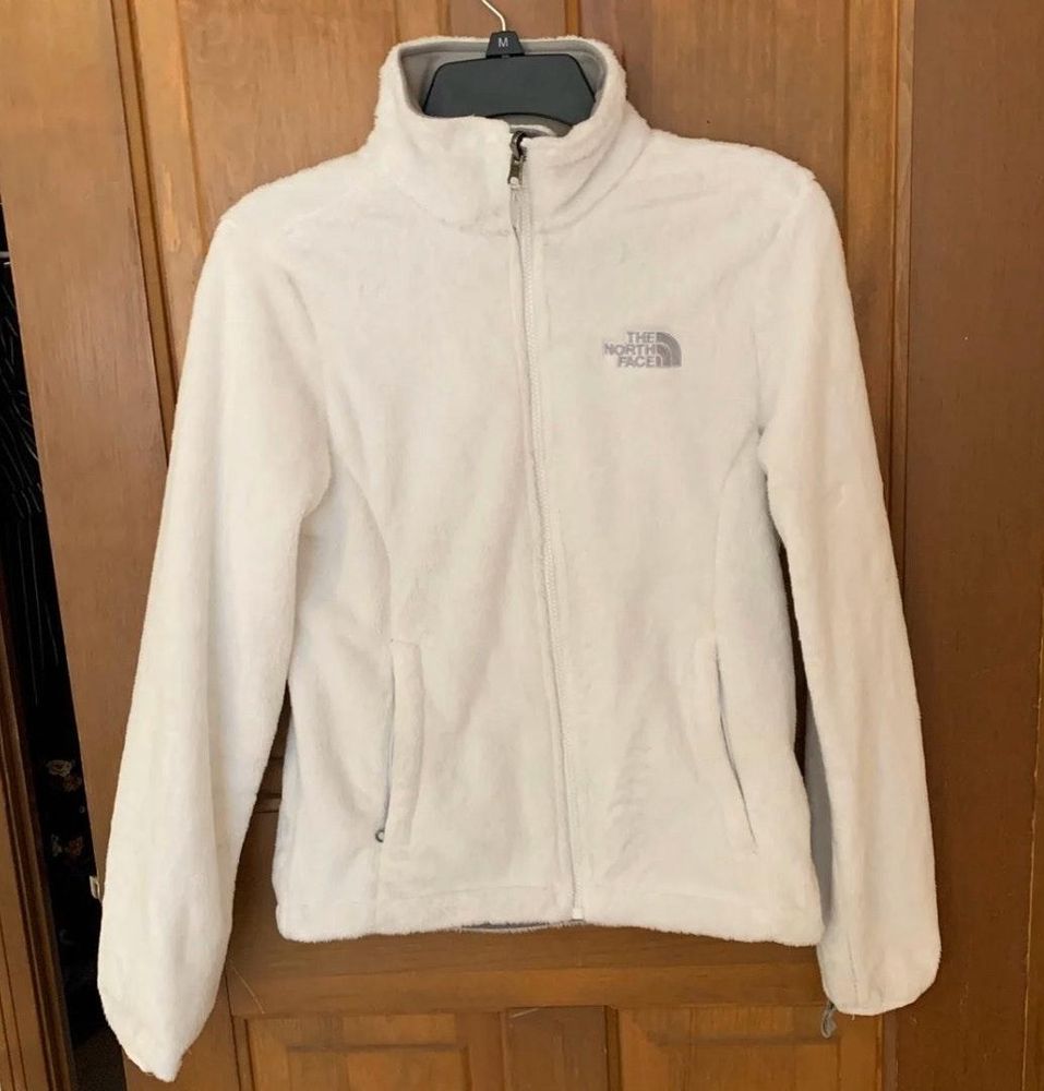 north face white fluffy jacket