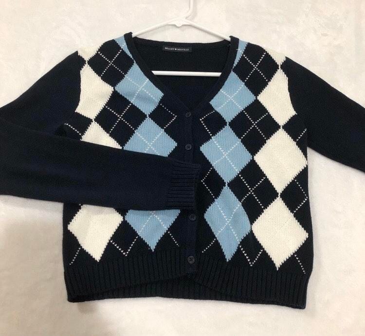argyle cardigan brandy melville