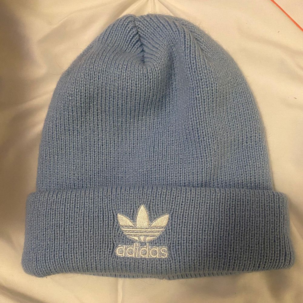 baby blue adidas beanie