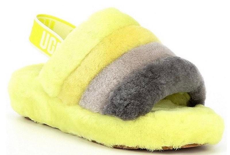 yellow ugg slides baby