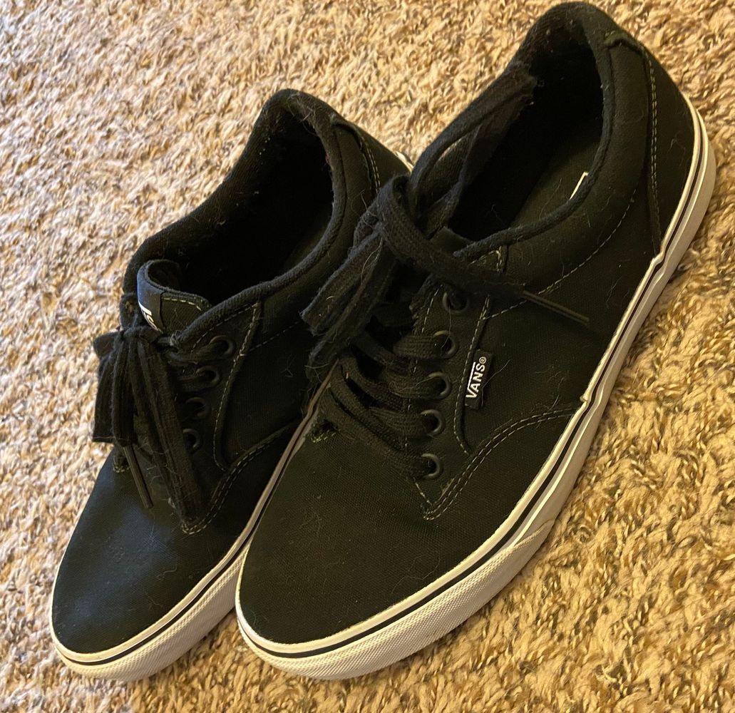 black vans black laces
