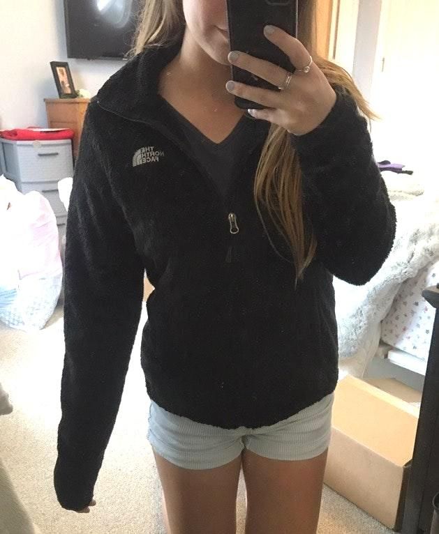 The North Face Black Fuzzy Jacket Curtsy The North Face Black Fuzzy Jacket Curtsy