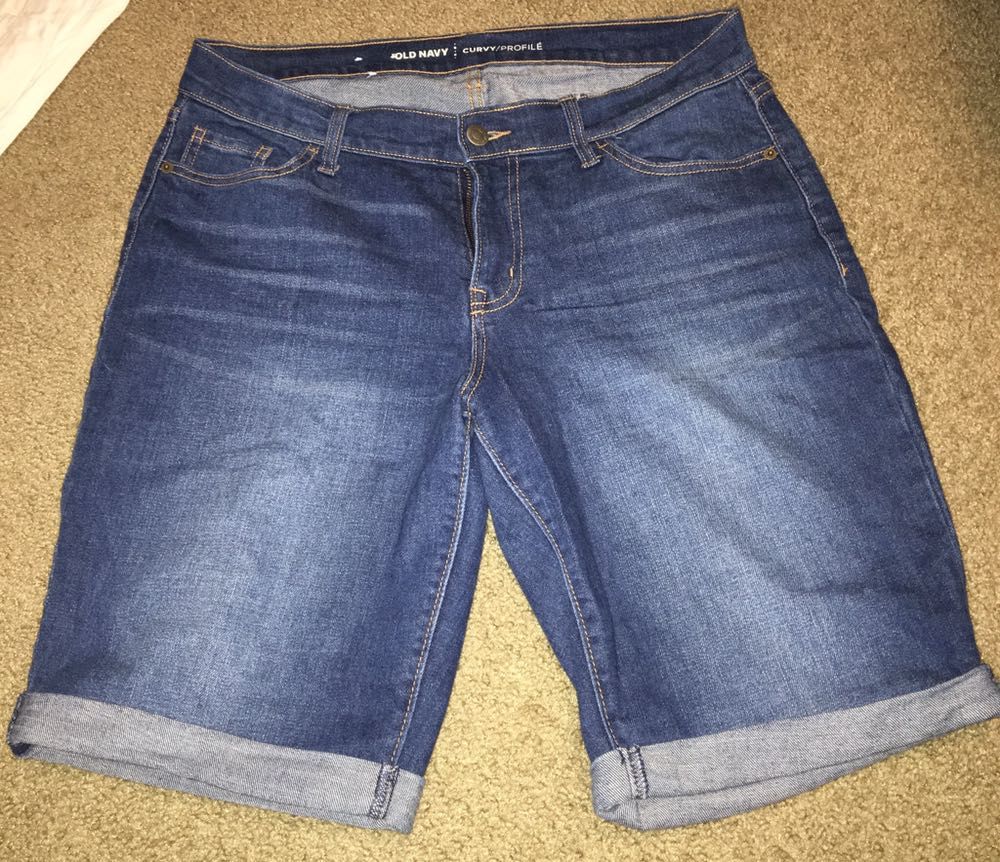navy blue jean shorts