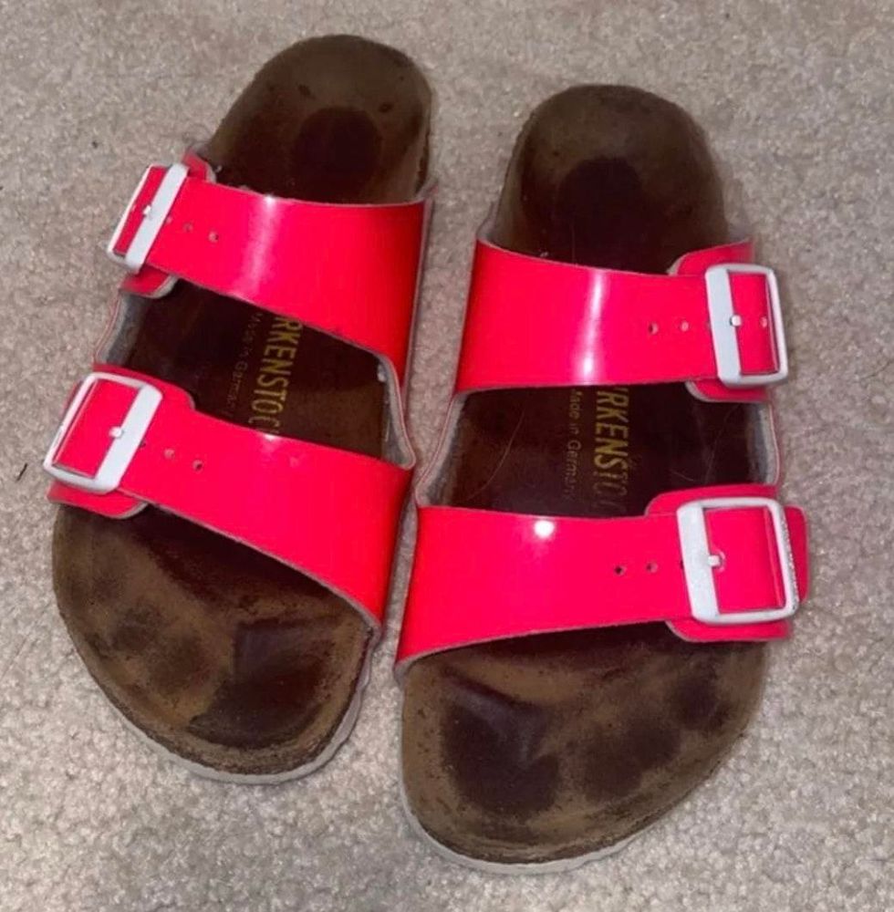 hot pink birkenstock sandals