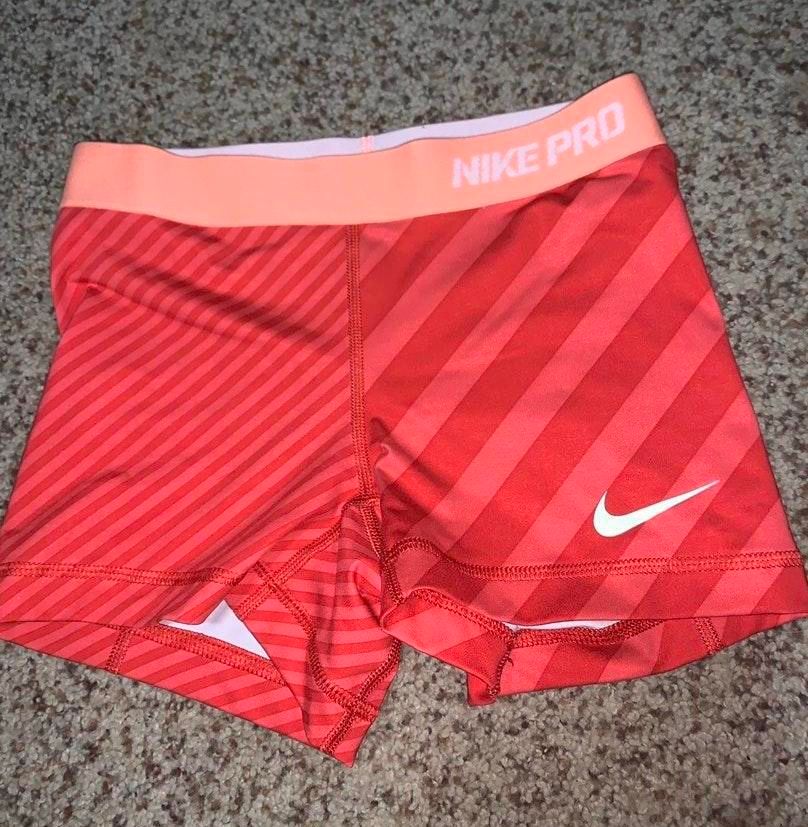 red nike spandex shorts
