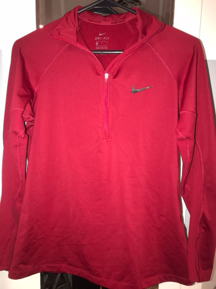 nike red quarter zip