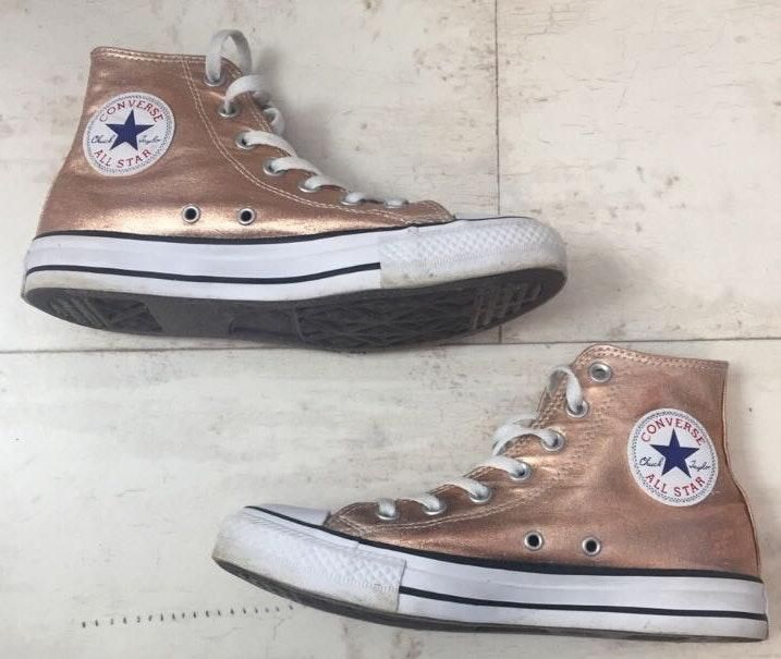 converse metallic rose gold