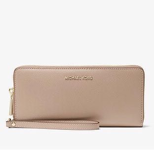 crossgrain leather continental wristlet