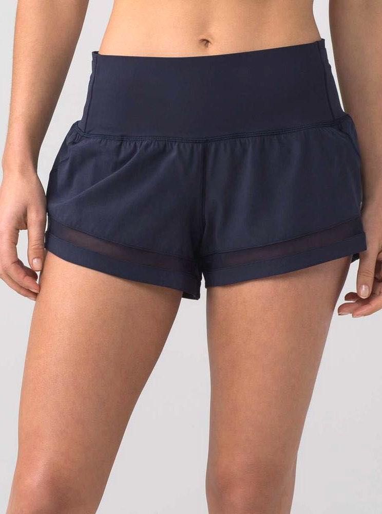 lululemon shorts with mesh trim