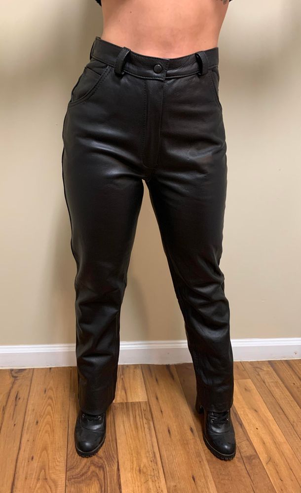 black biker pants womens