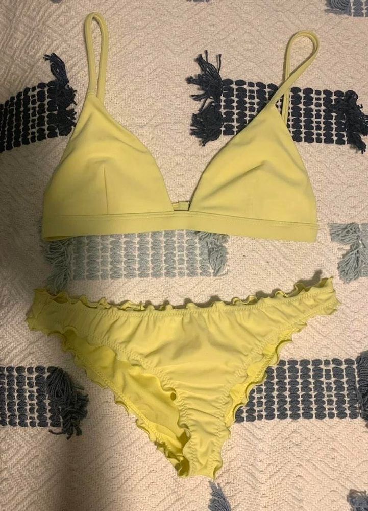 hollister yellow bikini