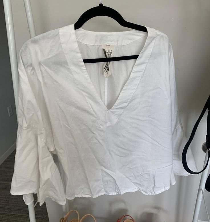 flowy white blouse