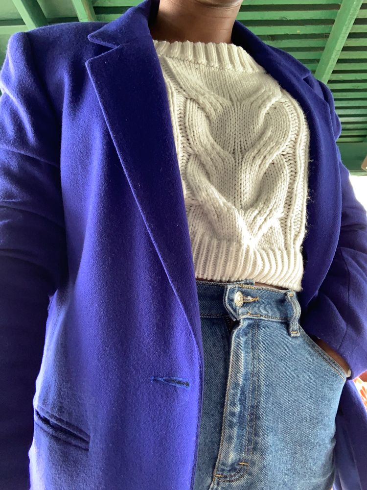 zara royal blue blazer