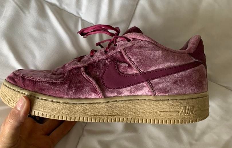 crushed velvet nike air force 1