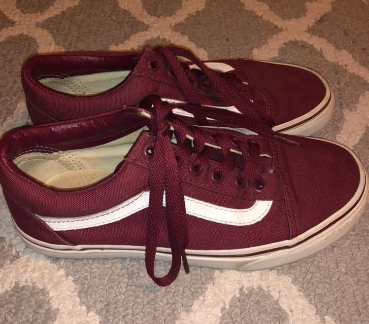 dark red vans