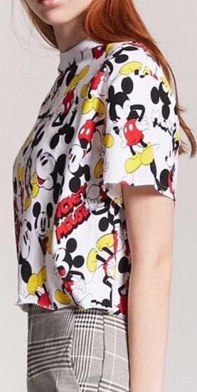 mickey mouse crop top forever 21