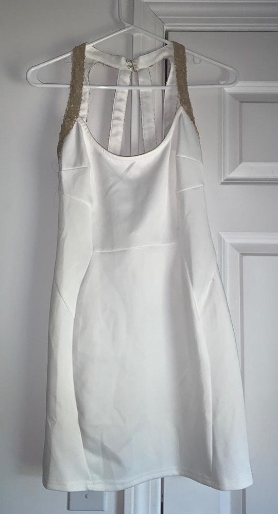 white sequin halter top