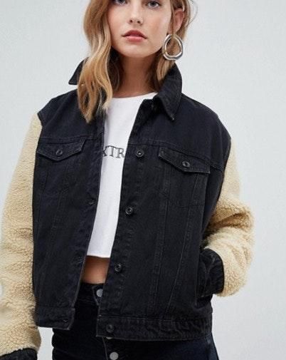 zara black teddy jacket